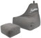 PatchHome Comfortline Teddy Sitzsack Lounge Sessel - Gaming Bean Bag Set mit Fußhocker - Komfortabler Teddy Sessel mit Füllung (Anthrazit, XXL – Sitzsack + Hocker Set)