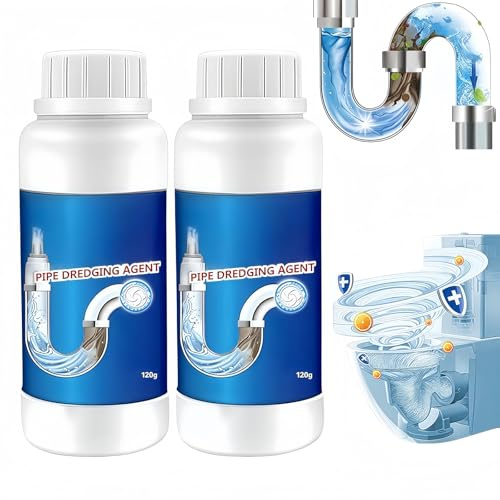 2PCS Powerful Sink &Drain Cleaner,Powerful Sink Foaming Si/nk and Drain Clea/ner,D/rain Clea/ner&Pipe Dredge Deodorant,Pipe Dredging Agent,Dr/ain Cleaners and Unblockers,Si/nk Dr/ain Cl/eaner