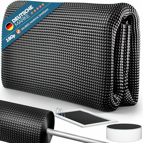 poolomio Bâche solaire pour piscine noire rectangulaire 549 x 274 cm | Bâche de protection solaire de piscine 180 µm à découper | Bâche de piscine isolante thermique Film solaire à picots | Bâche