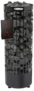 Harvia Cilindro Sauna Heater 6.8kW - PC70XE - Black Steel