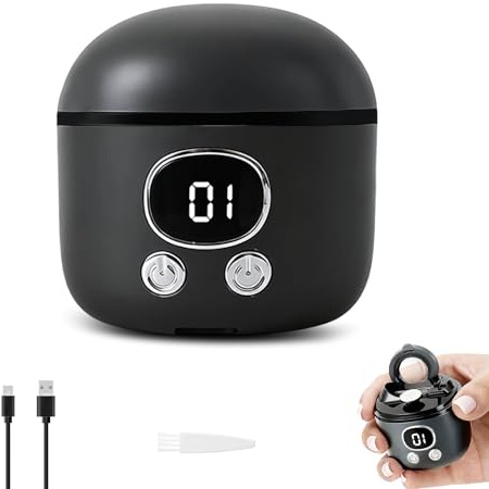 OneNine Electric Nail Clippers Magnifying Glass,3 in 1Cutting Grinding Automatic and Nail Scraps Storage,3 Speed with Led Light,Electric Nail Trimmer for Babies,Safety Electric Nail Cutter for Seniors