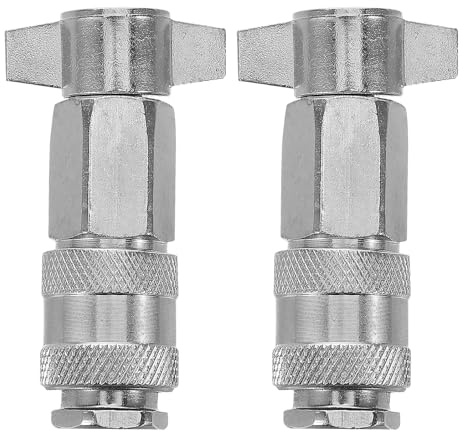 SMASOLO 2Pcs Pneumatic Quick Connect Hose Connectors for Truck Air Compressor High Pressure Air Duster Fittings with Metal Coupler Compatible with Pneumatic Tool and for