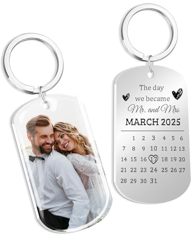 HOBULL Schlüsselanhänger Personalisiert mit Bild & Gravur | Partner Geschenk Personalisierte Fotogravur Geschenke | Fahr Vorsichtig | Perfekt Valentinstag & Geburtstage Geschenk Freund & Freundin