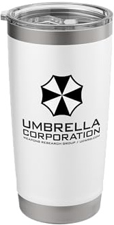Umbrella Corporation Stacked Black/White Logo Stainless Steel Insulated Tumbler