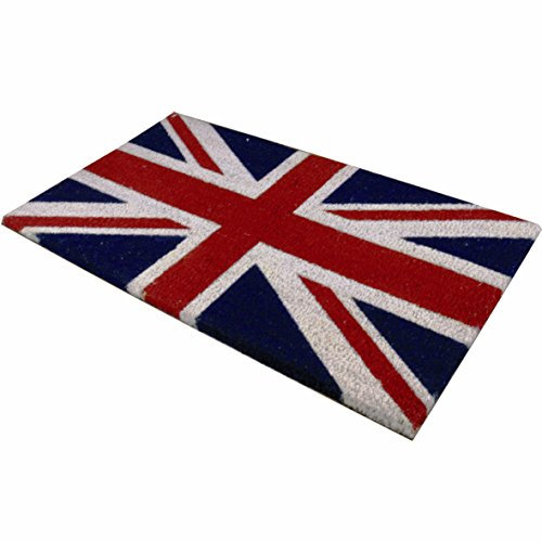 JVL Union Jack Novelty PVC Backed Coir Entrance Door Mat, 40 x 70 cm