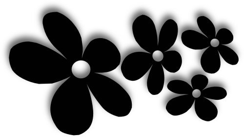 Waschstrassenfest Autoaufkleber Blumen - Mixed Flower 3 schwarz - oder Wandtattoo selbstklebende Aufkleber fürs Auto, Blumensticker Wandsticker Out- & Indoor, Wandbild & Fensterbild wählen Sie aus 32 Farben!
