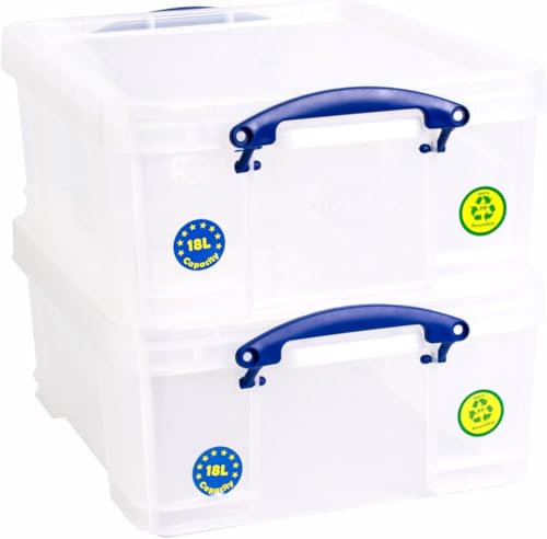 Really Useful Storage Box 18 Litre Pack of 2