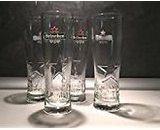 Heineken Lot de 6 Nouveaux Verres Star étoile 2017 en 25 cl 25cl + 6 sous bock