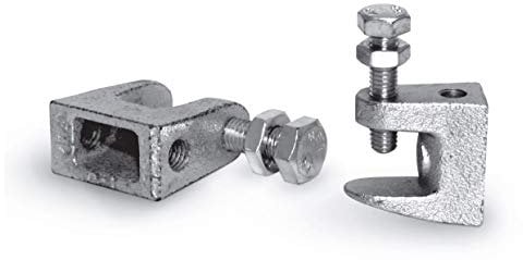 SYSTERM Trägerklammer Halterung aus verzinktem Stahl für Lüftung und andere Systeme. M6 (6mm), M8 (8mm), M10 (10mm). Set von 10 Stück. (Schraubengröße M10-10mm)