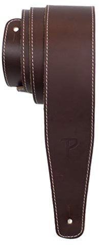 Perri's Leathers Ltd. - Gitarrengurt - Baseball-Leder (Serie) - Braun - Einstellbar - Für Akustik-/Bass-/Elektrogitarren - Hergestellt in Kanada (SP25S-7050)