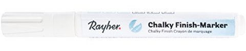Rayher Hobby 35017102 Chalky Finish Marker, weiß, mit Ventil, ultramatte Acryltinte, hochdeckend, hochwertig, mit hohem Kreideanteil, der ultramatte Chalky-Kreidelook jetzt auch als Marker