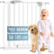 ib style Barrière de Sécurité Berrin 58-185 - Barrière d'escalier, sans Perçage, Barrière de Protection pour Animaux, pour Enfants 6 a 24 Mois, Blanc Gris, 67-75 cm