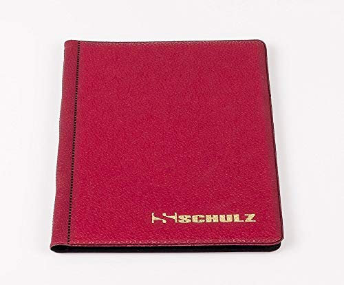 SCHULZ Münz-Taschenalbum für 96 Stück 2 Euro Münzen - NEU (Burgundy)