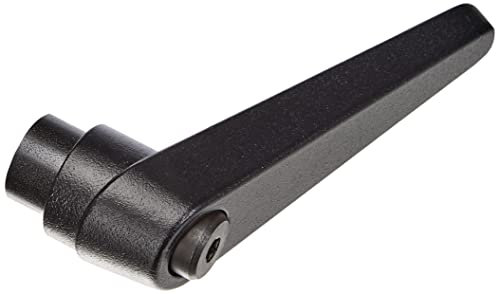 HALDER 24400.0524 Verstellbare Klemmhebel, Schwarz, d1=25 mm / d2=M12