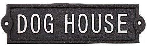 ProdBuy Limited 22cm Cast Iron Dog House Wall Sign