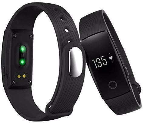 ID107 Smart Heart Rate Monitor Bracelet Pedometer Fitness Tracker Wristband