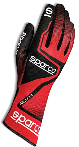 Sparco Rush 2020 Handschuhe GRÖSSE 04 GRAU/FL, rot / schwarz