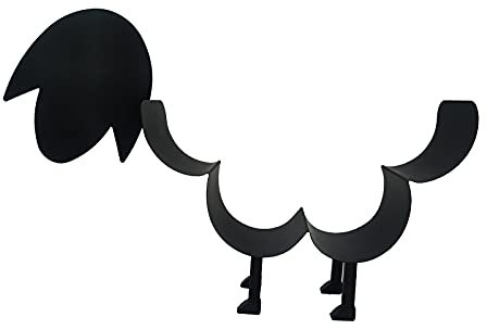 Fenteer Toilettenpapierhalter Schaf, Metall Klopapier Aufbewahrung, Schwarz Klopapierständer Toilettenpapier Aufbewahrung, Klopapierhalter Stehend (Schaf 4)