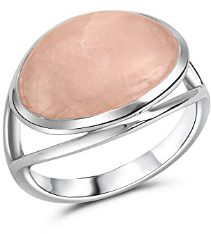 Celesta Silber Damen Ring 925/- Sterling Silber Glänzend Rosenquarz Silbergrau 390270088