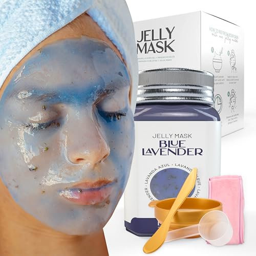 BRÜUN – Peel-Off-Gelee-Maske, Premium-Qualität, modellierendes blaues Lavendeljar-Maskenpulver für Gesichtsmaske, ideal für Kosmetikerinnen, Spa-Hautpflege, Hydro-Gesichtsmaske
