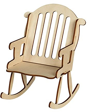 VKF Renzel GmbH Geschenkverpackung Schaukelstuhl (Holzdisplay) - Geldgeschenk - einzigartige Geschenkverpackung aus Holz - 3D Geschenkverpackung zum Ruhestand
