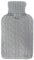 Primes DIY Hot Water Bottle with Knitted Cover, 2L Classic Rubber Hot Water Bag for Menstrual Cramps, Feet Warmer, Neck, Shoulders Pain Relief, Back & Cosy Nights, Hot and Cold Therapy (Grey)