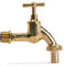 LIVLIG Aussenwasserhahn mit Schlauchverschraubung 1/2 Zoll, Wasserhahn Gold, Gartenhahn aus Messing, Kaltwasserhahn mit 1/2 Zoll Wandanschluss, Polly