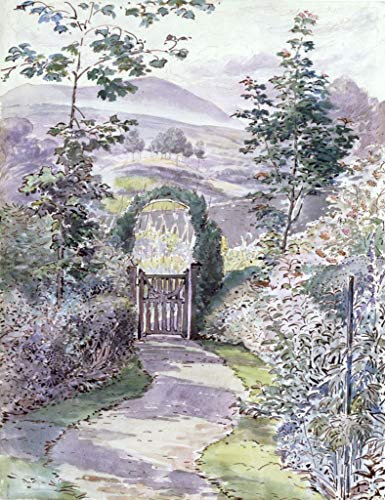 Fabulous Poster Plakat Blumengarten Aquarell Malerei Beatrice Potter