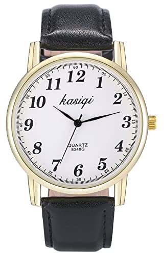 Avaner Armbanduhr für Damen Herren Modische Einfache Paaruhren Quarzuhr mit Leder Armband Unisex Uhr für Frauen Männer Als Geschenke