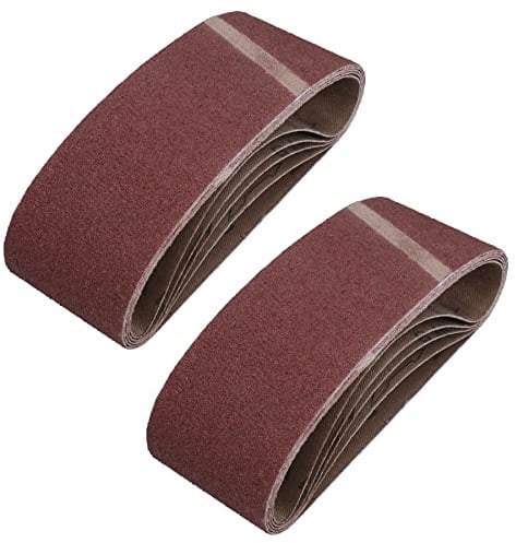 75mm x 457mm 40 Grit Coarse Abrasive Sanding Belt Sander Discs 10 Pack