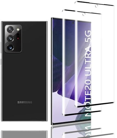 Kziwii 2 Piezas Protector Pantalla para Samsung Galaxy Note 20 Ultra 5G Vidrio Templado, Dureza 9H, Antihuellas, Sin Burbujas, Antiarañazos, Cristal Templado Alta Definicion