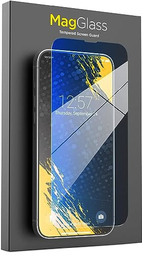 magglass Blue-Light Screen Guard, Compatible with iPhone 15 Pro Screen Protector - Blue Light Blocking Tempered Glass (applicator included)