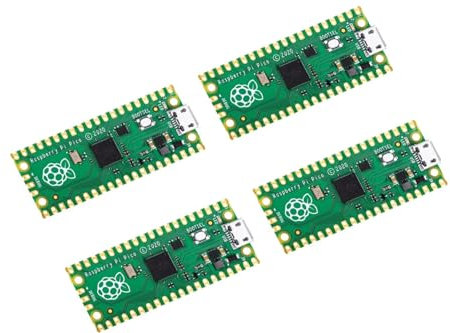 DUBEUYEW Raspberry Pi Pico Flexible Microcontroller Board Based on The Raspberry Pi 2040 Dual-core ARM Cortex M0+ Processor Running up to 133 MHz, Support C/C++/Python (4pcs)