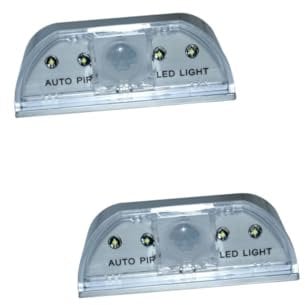 Angoily 2 Pcs Human Sensor Light Ir LED Indoor Door Lock LED Door Light LED Night Light Door Lock Light Door Locks for Front Door Ir Sensor Auto Door Lock Motion Light Household Plastic