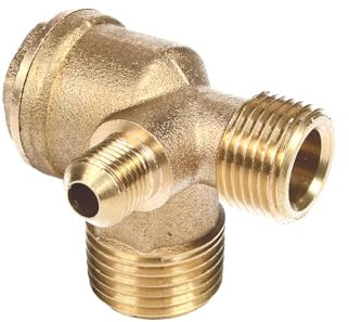 Válvula antirretorno de compresor de aire, válvula antirretorno de latón de 90 grados, accesorio de repuesto para conexiones de manguera (rosca exterior, 1/2 x 3/8)