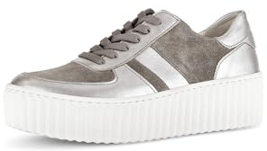 Gabor Damen Low-Top Sneaker, Frauen Halbschuhe,Best Fitting,straßenschuhe,Strassenschuhe,Sportschuhe,Freizeitschuhe,Iron/Mohair,37 EU / 4 UK