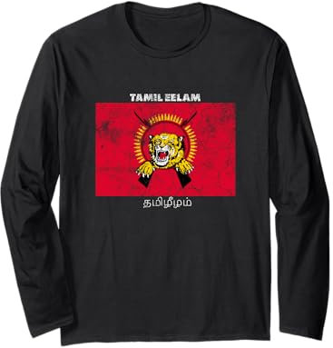 Vintage Tamil Eelam Flagge Langarmshirt