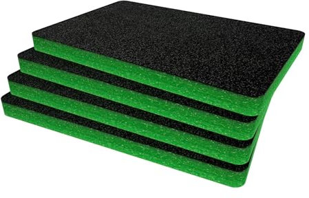 Shadow Foam Einsatzpaket für Peli 1500 - Cut and Peel Schaumstoffeinlagen für Peli-Koffer | Kamera-Aufbewahrung, Fotografie-Organisation, Grün/30 mm