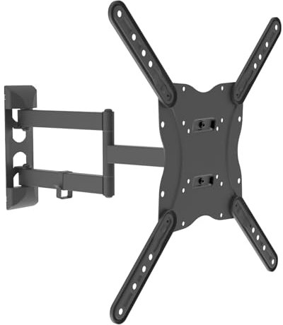 UNYKAch Soporte TV/Monitor de Pared Articulado para Pantallas Planas y Curvas de 17-55 Pulgadas (hasta 30 kg), Inclinable y Giratorio, VESA máx 400 x 400 mm