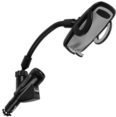 Angoily Autohalterung Für Handy Mit Dual-USB-autoladegerät Abs-pc-Material Kompatibel Für Geräte Inklusive Kratzfestem Schutz Für Handy