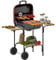 Outsunny Charcoal Barbecue Grill Portable BBQ Grill with 1840 cm² Cooking Area, 3 Shelves, Adjustable Vent, Lockable Lid, Wheels for Outdoor Cooking, Garden Party, Red