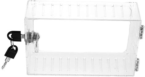 NUOBESTY Wandthermostat Schließkasten Kunststoff Transparente Thermostat Schutzbox mit Schlüsselschloss für Heizungsthermostate und Langlebig Sicherer