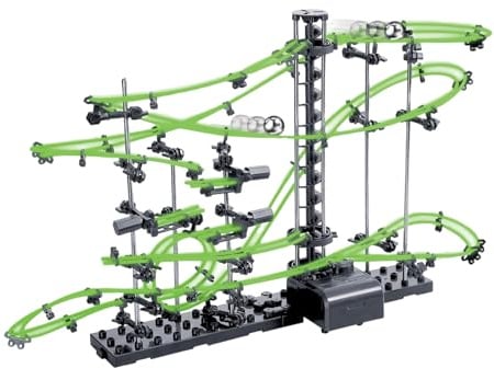 Murmelbahnen für Kinder - Murmelabyrinth zum Bauen, mehrfarbiges Murmelbahn-Set | Batteriebetriebenes Knicklabyrinthspiel | Rennspiel Murmelbahn-Set für Kinder ab 14 Jahren