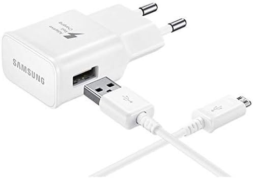 Chargeur EP-TA20EWE Original (Micro-USB) Charge Rapide pour Samsung Galaxy S3, S4, S6, S7, S7 Edge, Note 4, 5, Blanc (Bulk)