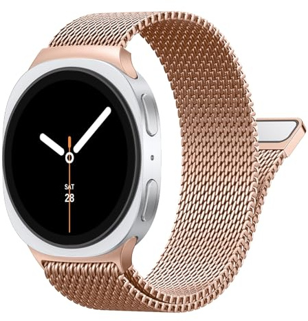 Bracelet Milanaise Magnétique Rechange pour Samsung Galaxy Watch 8 40mm 44mm/8 Classic 46mm Homme Femme,Milanais Loop Acier Inoxydable Maille Métallique Bracelets pour Samsung Watch 8/8 Classic Band