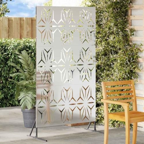 Sichtschutz Grau 100x50x180 cm, Robuster Stahl Garten Sichtschutzwand, Wetterfeste Outdoor Sichtschutzpaneele für Terrasse, Balkon, Garten, Langlebiger Windschutz