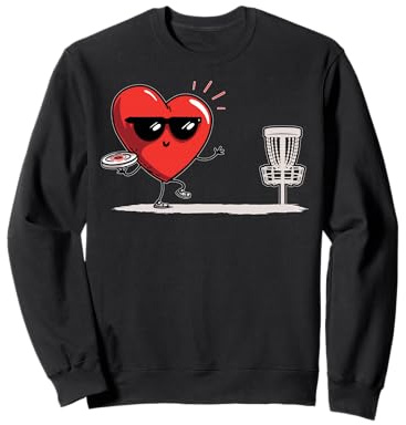 Discgolf - Occhiali da Sole a Forma di Cuore, per Golfisti, San Valentino Felpa