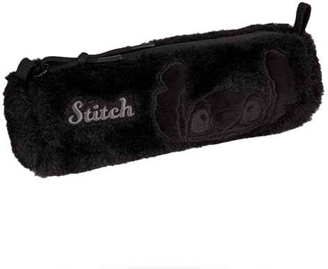 CoolPack Stifteetui Tube Stitch Fluffy – Kuscheliges Federmäppchen für Schule & Alltag (Schwarz)