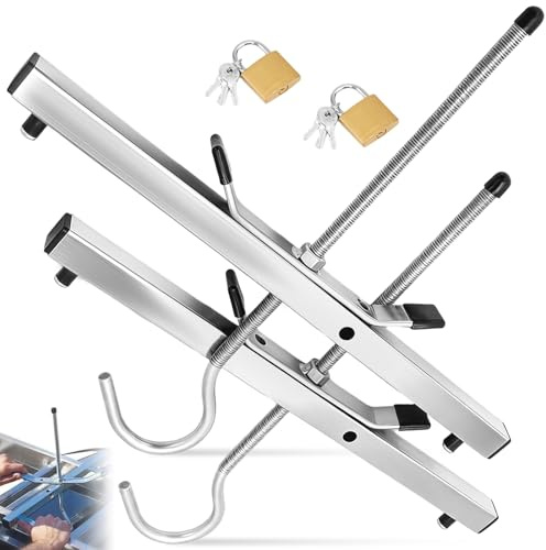 2 Leiterklemme mit 2 freien Vorhängeschlüssen, Auto Heavy Duty Leiterhalter Dachträger Dach Rack Klemme Schlösser, Van Leiterklemmen Dachleiterklemme Leiterschlösser Leiter Zubehör für Sicheren Transp