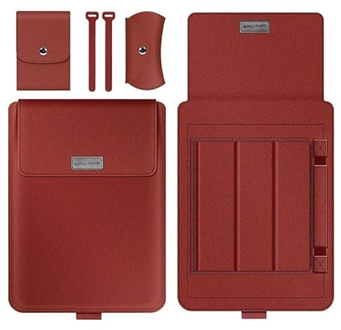 PU Antiwater Notebook Carry-on Case Suitable For Samsung Galaxy Book 4 5 Pro 360 14 15.6 16 Laptop Bag Flip Sleeve Pouch(Red,For 14inch)